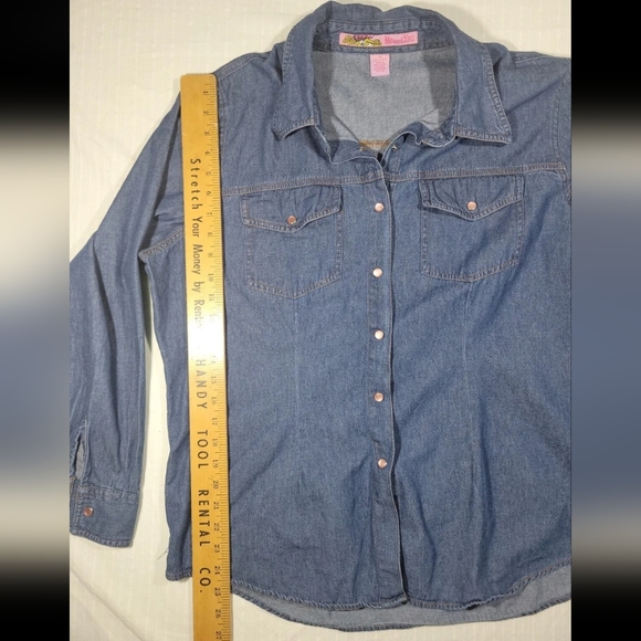 Me and You Jean Long Sleeve Top Size 1X - Picture 7 of 10